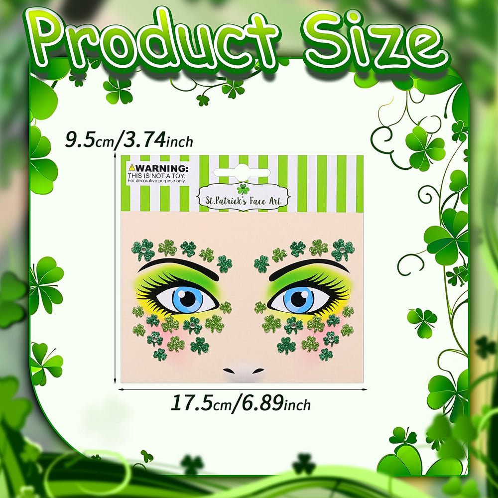 Jacnkb clover rhinestone designs add eye-catching sparkle to festive outfits.