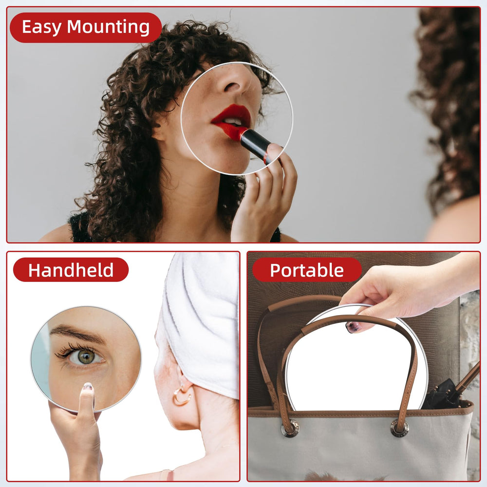 Jadazror lightweight travel mirror fits in bags for quick checks.