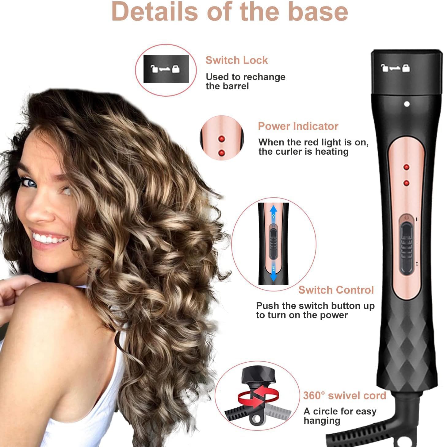 JAETON 19-32mm barrel delivers voluminous, glam waves.