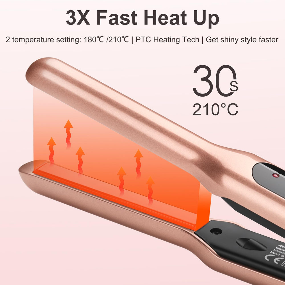 JAETON 3D floating plates adjust to hair for even heat