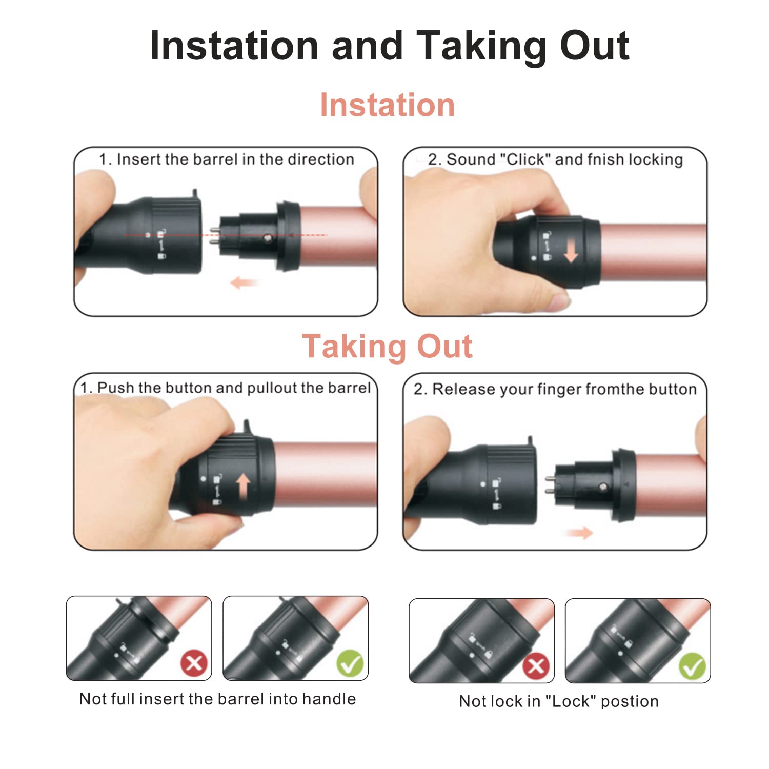JAETON 9-18mm conical barrel for tight curls and corkscrews.
