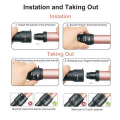 JAETON 9-18mm conical barrel for tight curls and corkscrews.