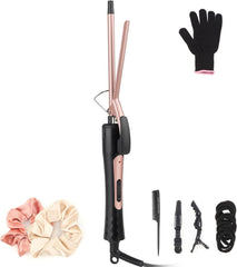JAETON 9mm curling iron front view for quick, compact styling.