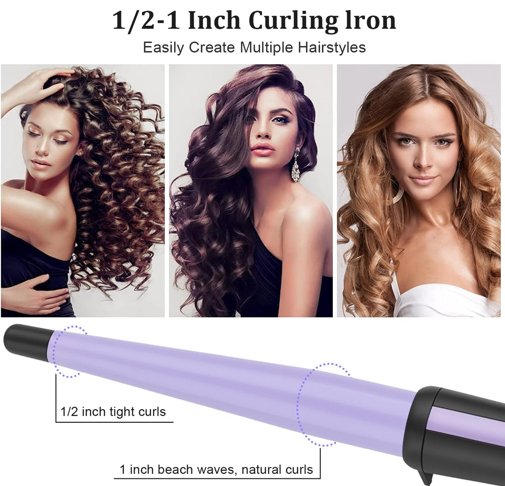 JAETON ceramic-tourmaline wand delivering smooth, frizz-free shine with quick heat-up.