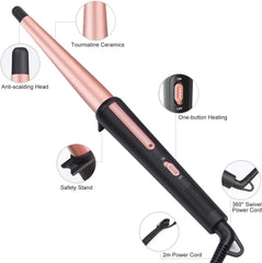 JAETON ceramic tourmaline wand smooths hair and reduces frizz for salon-like results