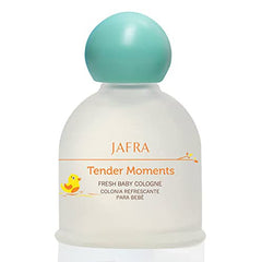 JAFRA Tender Moments Fresh Baby Cologne packaging signals a gentle, parent-friendly fragrance.