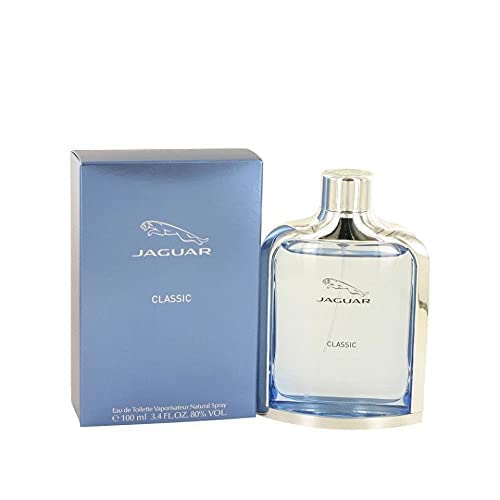 Jaguar Classic Blue box packaging showcases unboxing appeal and gift potential.