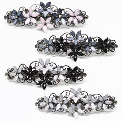 Jakeni horquilla flor con cristales brillantes, ideal para peinados festivos