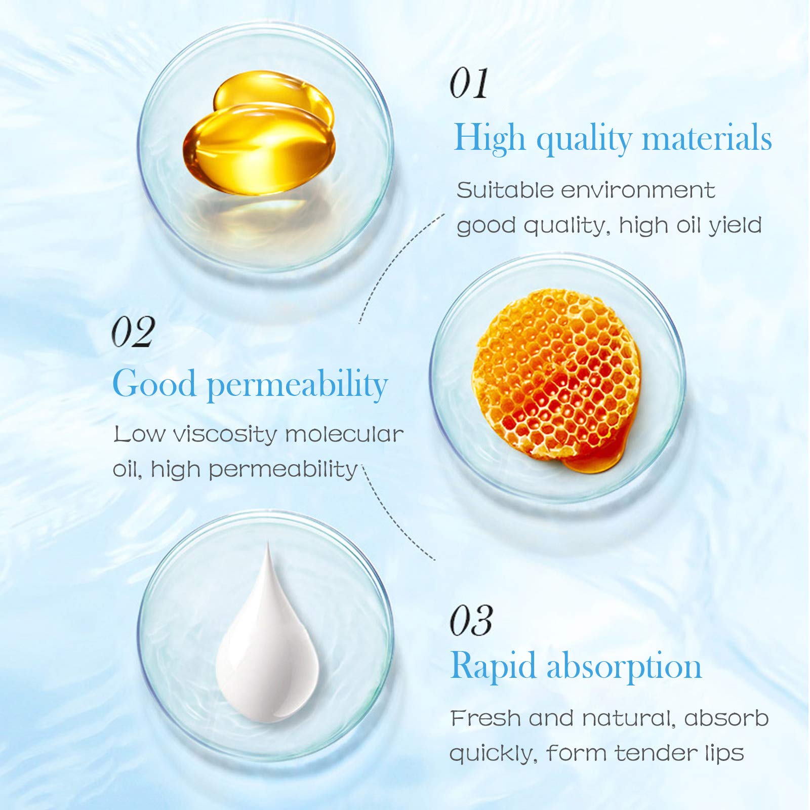Jakuva lip mask sheets close-up showing soothing hydration for lips.