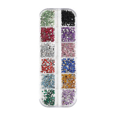 Jaliya nail art with rhinestones showing sparkling nails