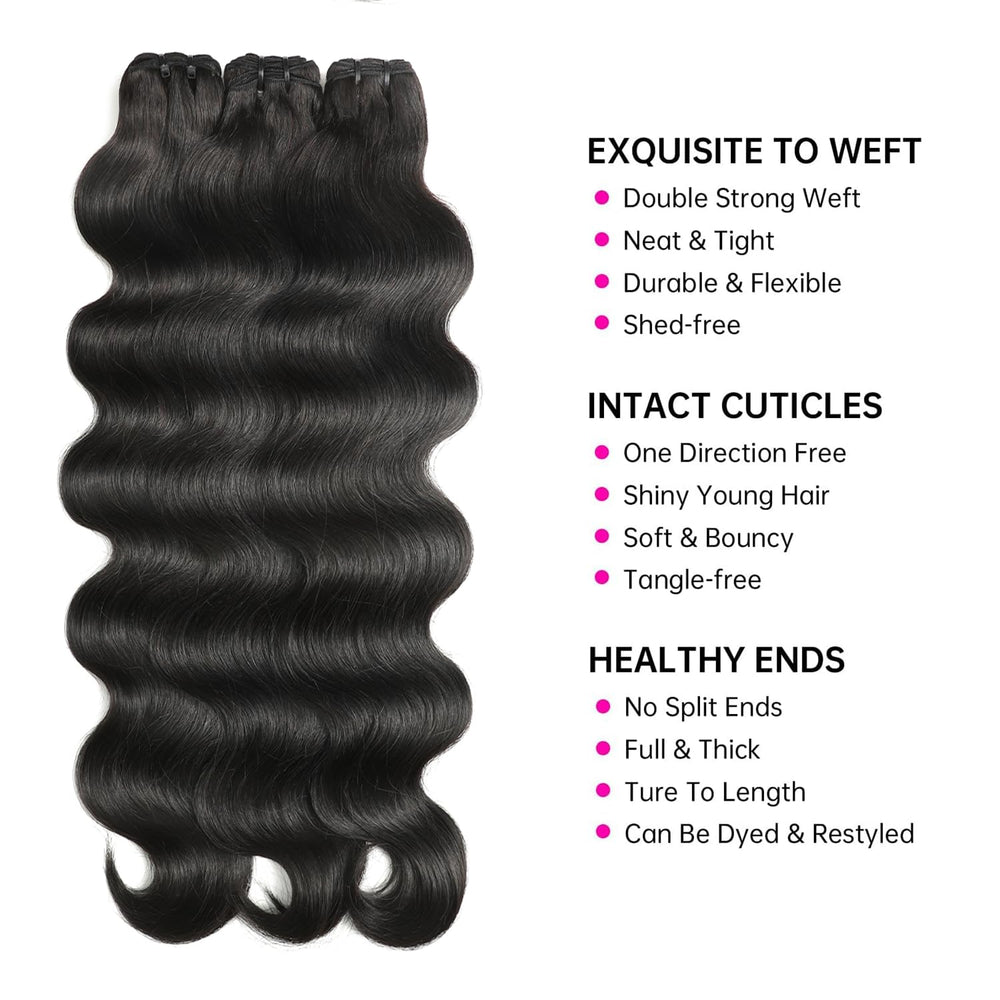 Jaliyah body wave texture highlights natural movement for versatile styling.