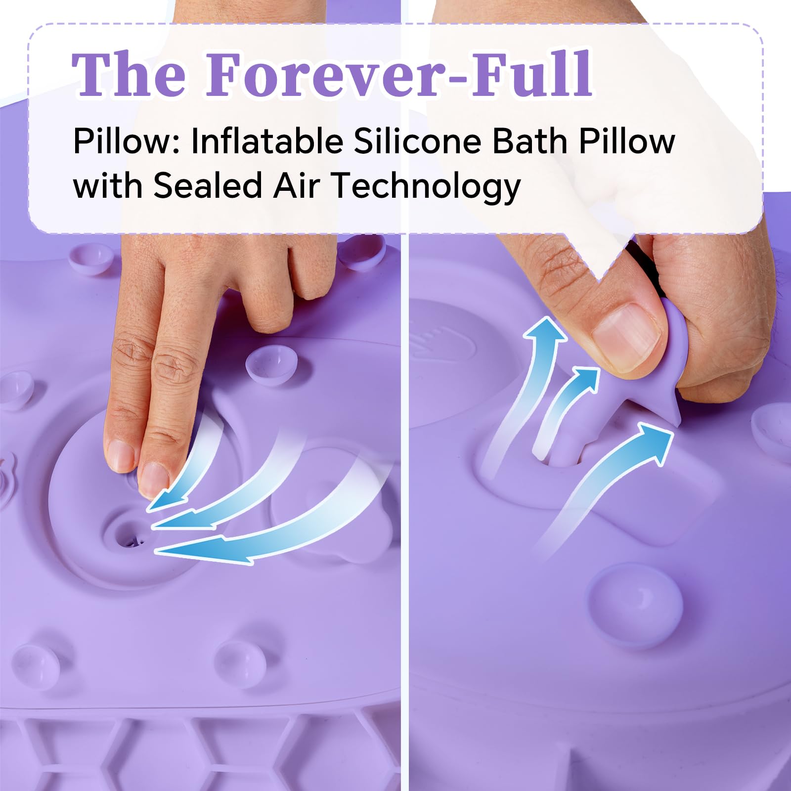 Jalopink pillow made of waterproof silicone dries quickly after use