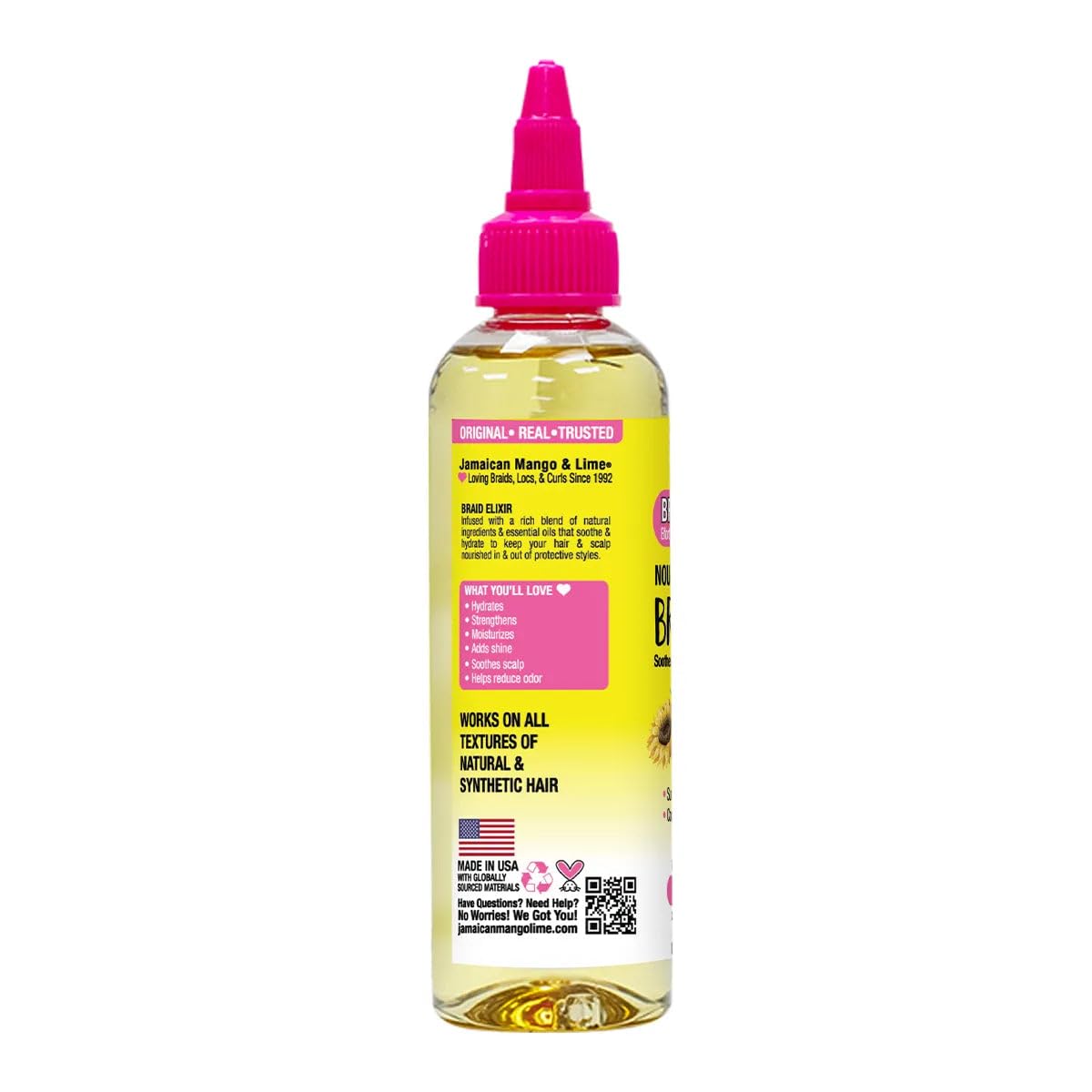 Jamaican Mango and Lime Braids Your Way Elixir scalp-application shows nourishing care under styles
