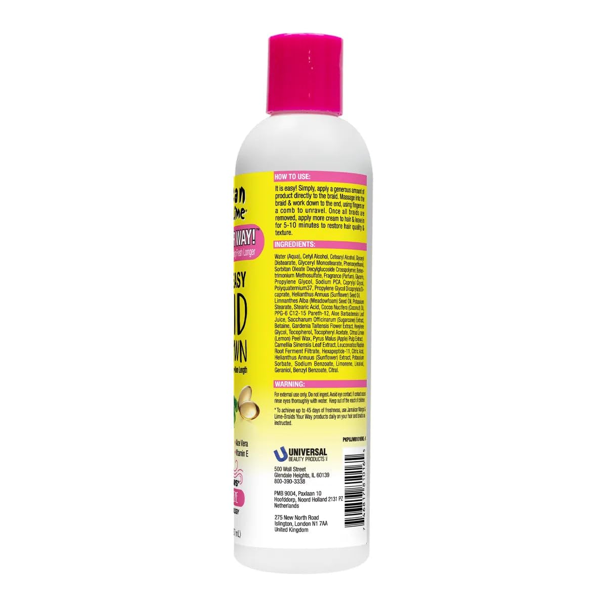 Jamaican Mango & Lime Braids Your Way softens knots for easier removal.