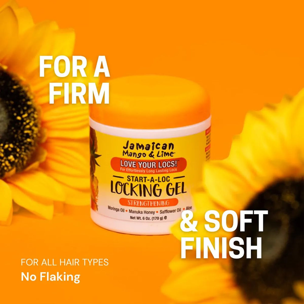Cuidado suave del cuero cabelludo con Start-A-Loc Gel y humectación.