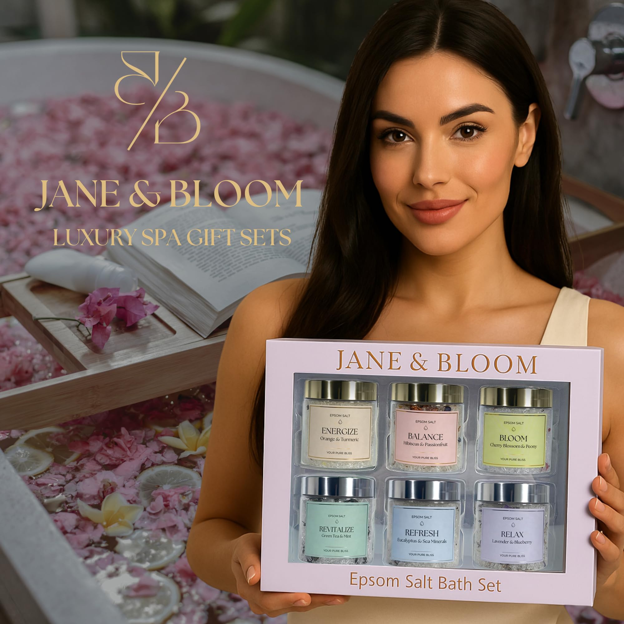 Jane & Bloom Eucalyptus & Sea Minerals bath for soothing relief