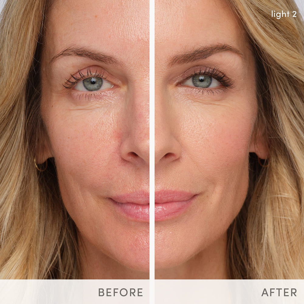 HydroPure Tinted Serum swatch on skin for natural glow.