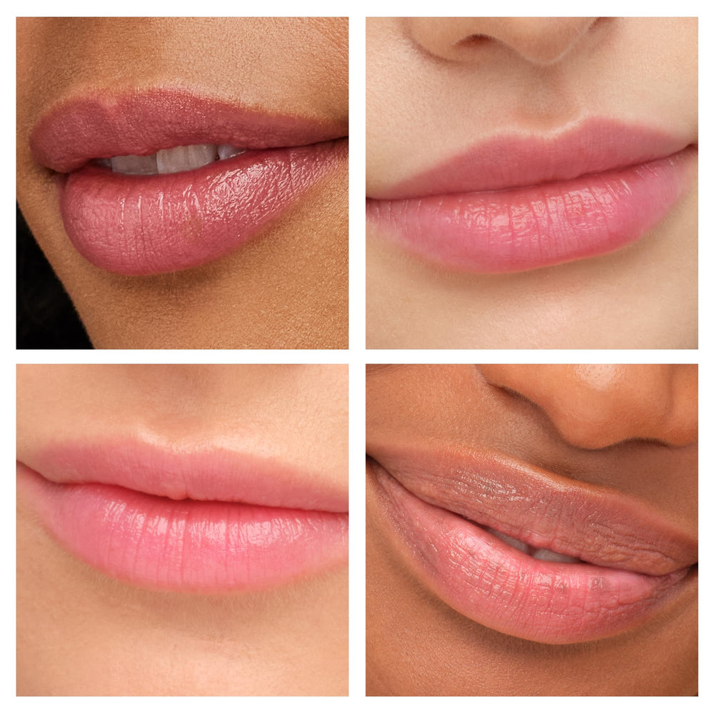 Applying Just Kissed on lips for natural, non-drying color.