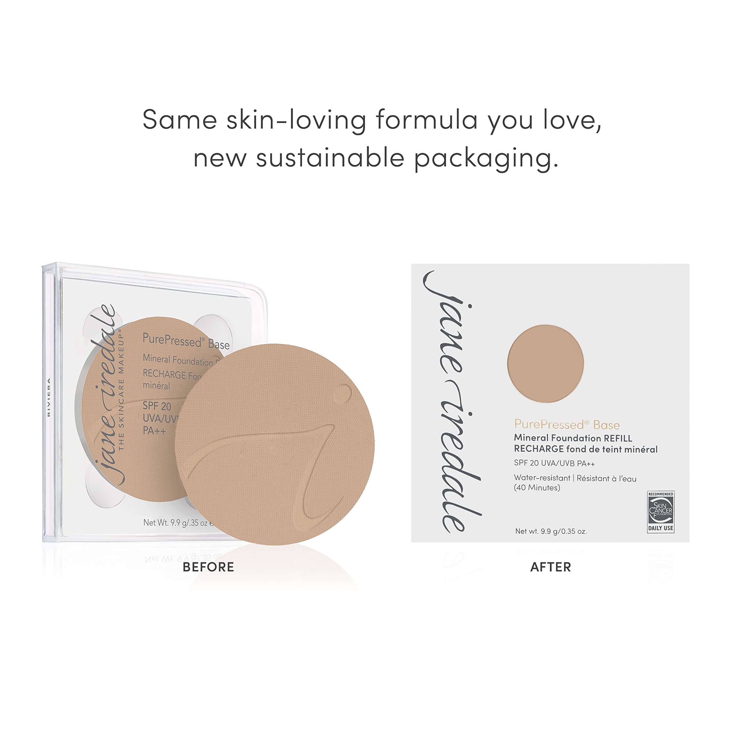 Jane Iredale PurePressed Base antioxidants protect the skin.