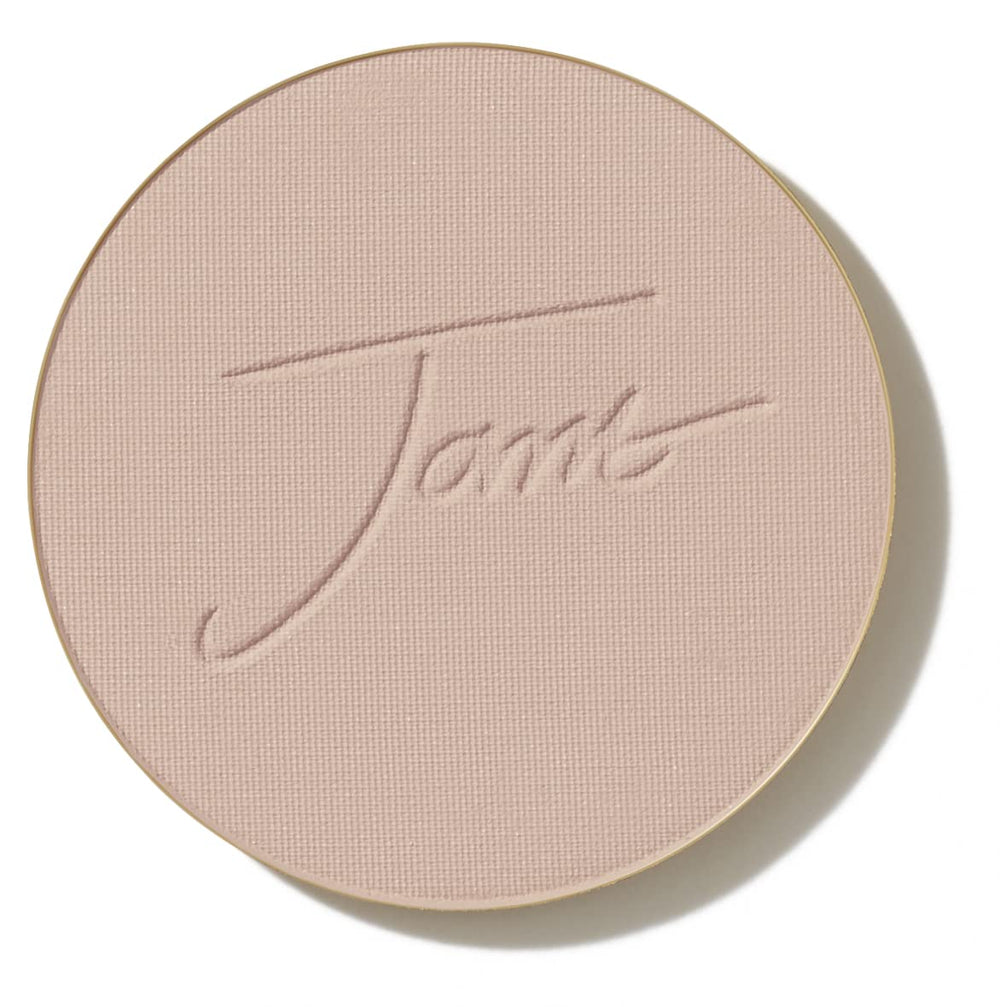 Jane Iredale PurePressed Base Refill compact closed, showing clean vegan makeup packaging