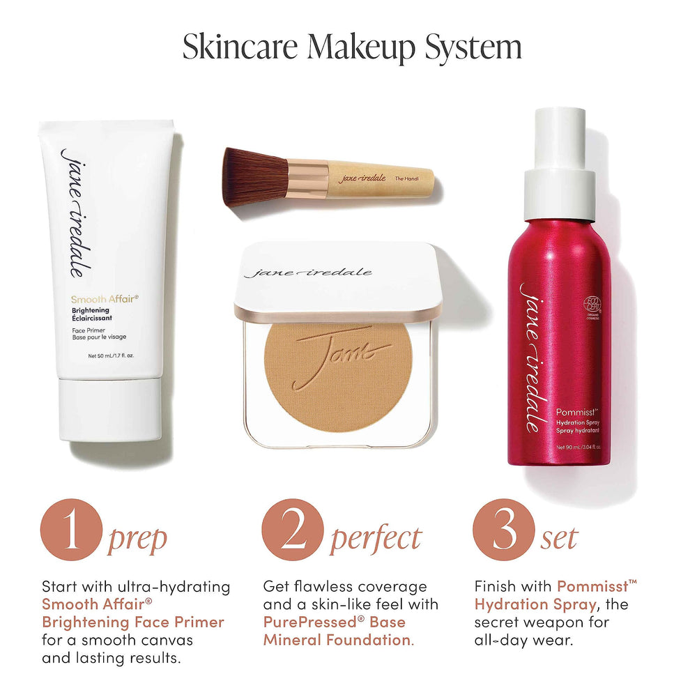 Jane Iredale PurePressed Base refill mineral powder close-up texture.