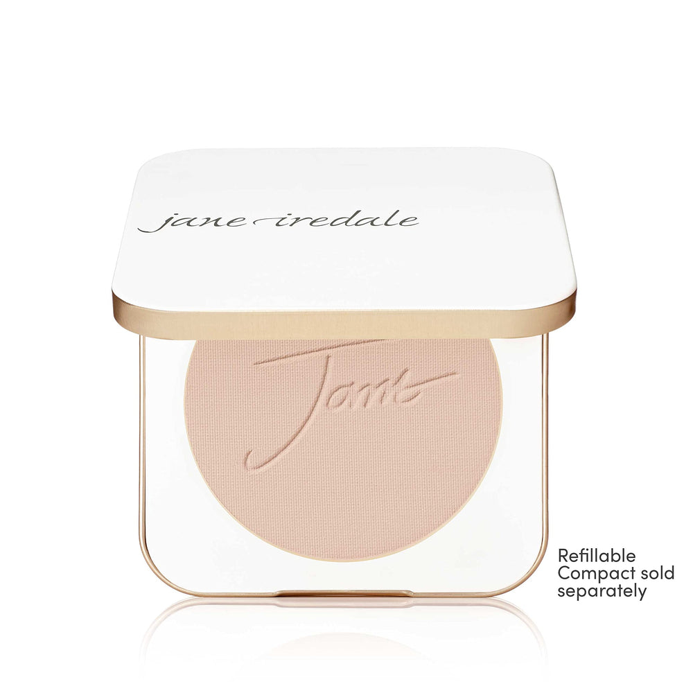 Jane Iredale PurePressed Base refill SPF 20 provides mineral protection outdoors.