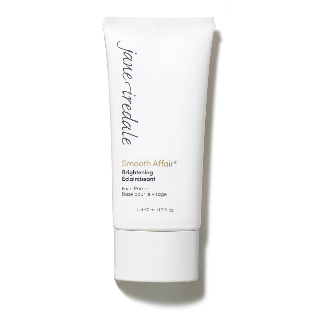 Jane Iredale Smooth Affair primer bottle front highlighting hydrating, luminous finish