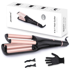 Janelove 4-in-1 hair crimper with 0.75-inch plate for sleek waves