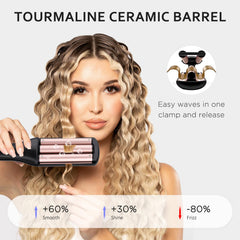Janelove 4-in-1 hair crimper with 1-inch plate for versatile texture