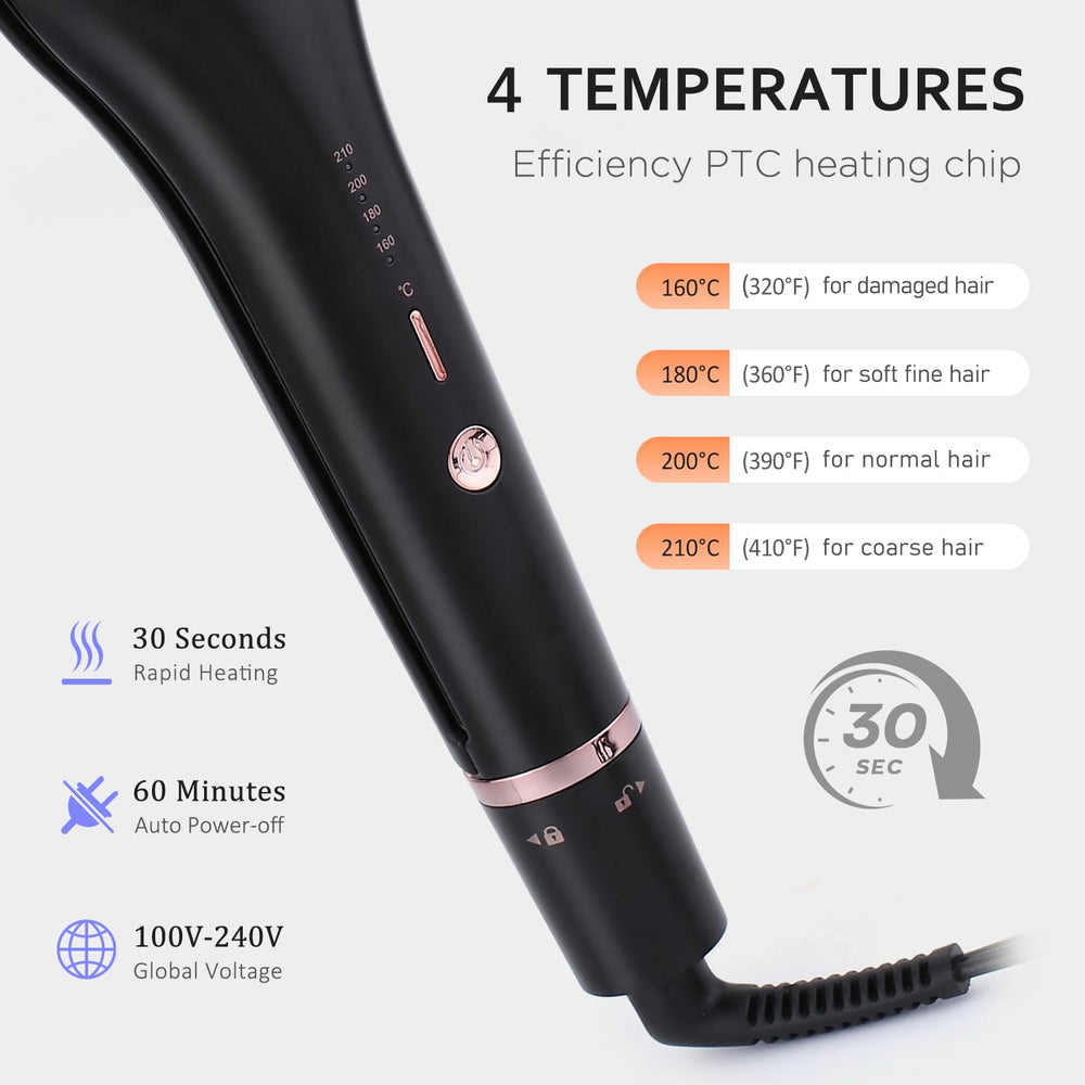 Janelove 4-in-1 hair waver with ceramic coating for smooth styling
