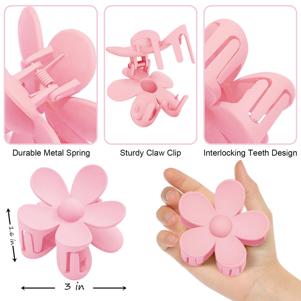 JANFUN clips de flor 8 piezas trasero: acabado mate para un look suave