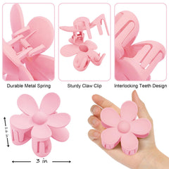 JANFUN clips de flor 8 piezas trasero: acabado mate para un look suave