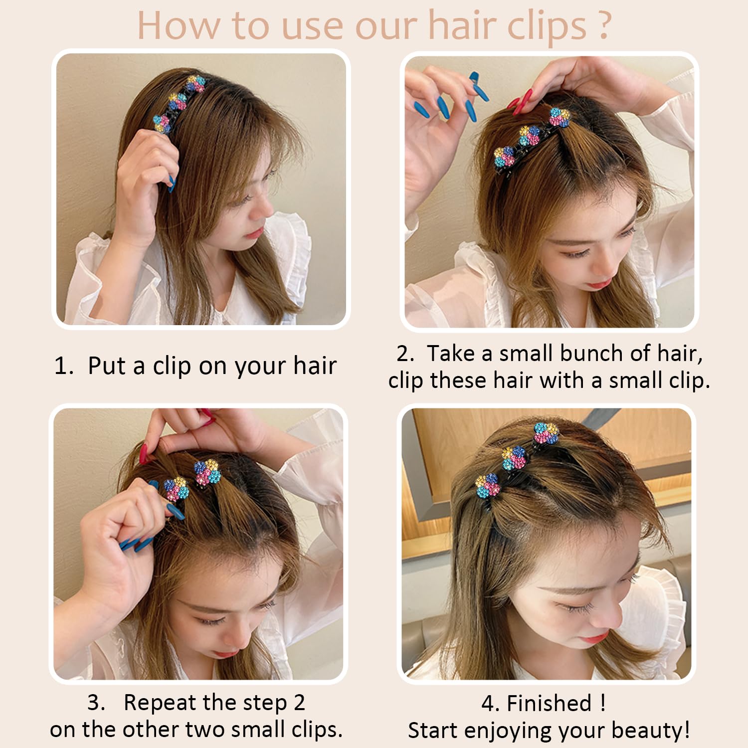 JANFUN pinzas grandes para cabello, uso fácil y rápido