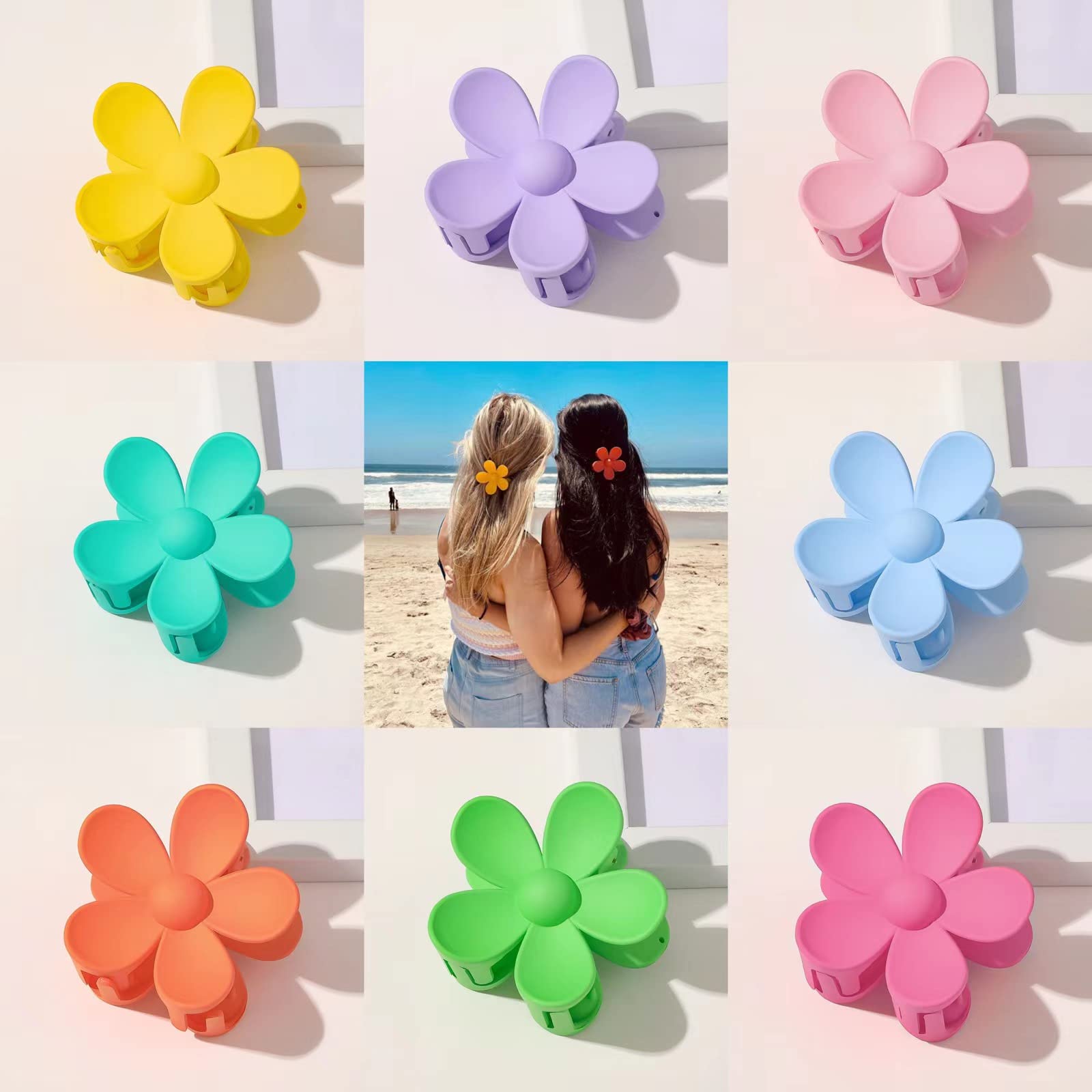 JANFUN pinzas de pelo flor grande, opción de regalo elegante