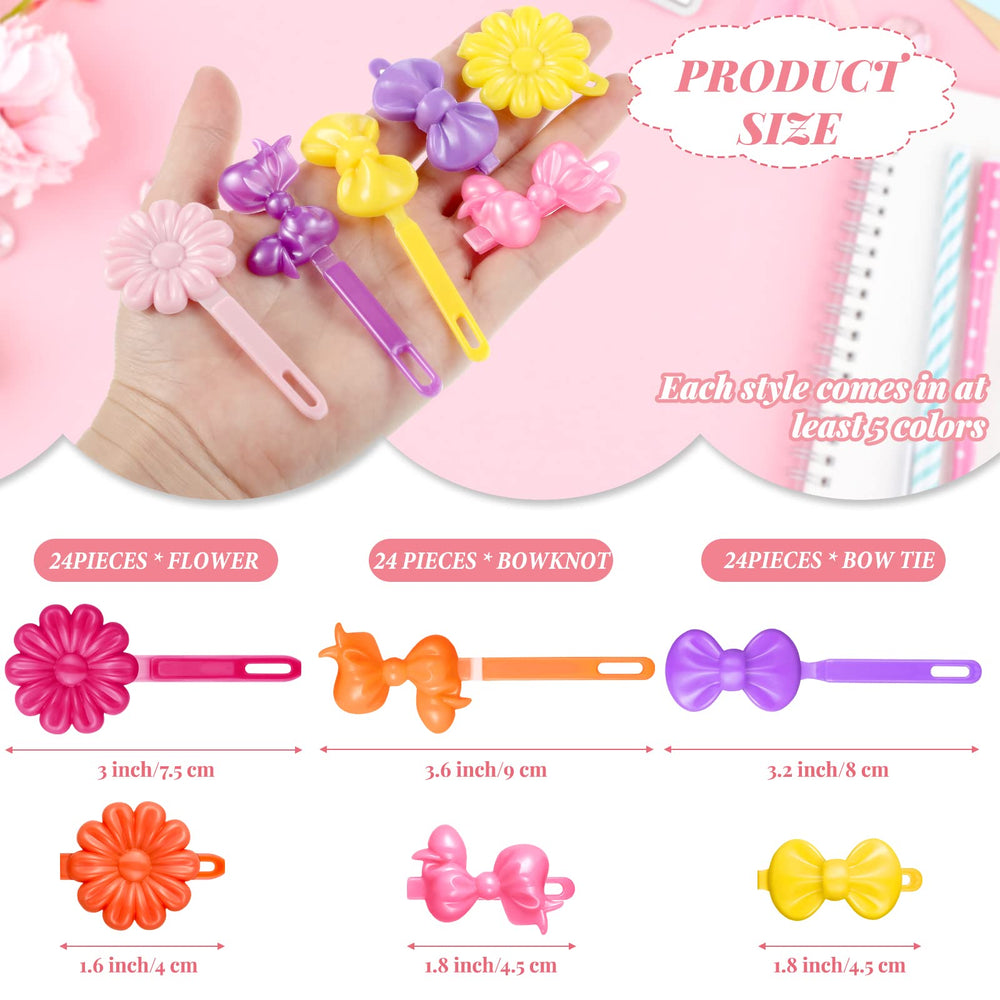 Clip Janinka de colores brillantes, diferentes formas; añade estilo y facilidad al peinado de niñas.