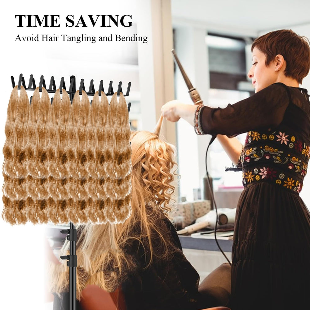 JANMPASK black braiding stand offers compact, sturdy salon-ready setup.