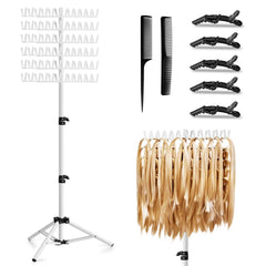 JANMPASK braiding rack with 144 pegs keeps extensions organized and ready for use