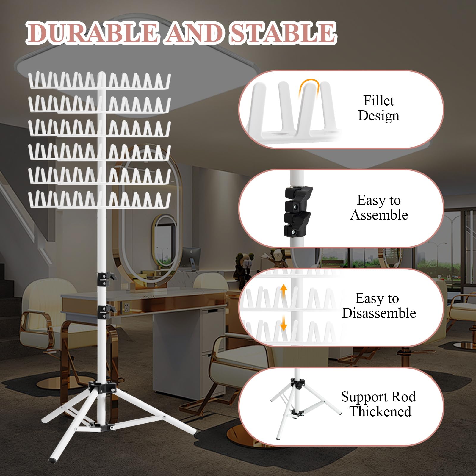 JANMPASK detachable braiding racks offer flexible setup for various hair types
