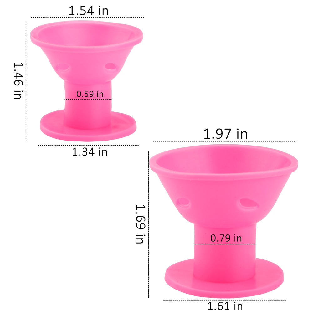 JANYUN pink magic hair rollers large close-up shows soft silicone grip