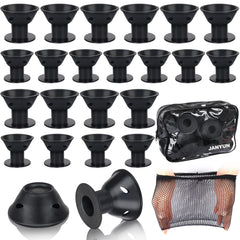 JANYUN large silicone hair rollers for overnight waves and smooth curls.