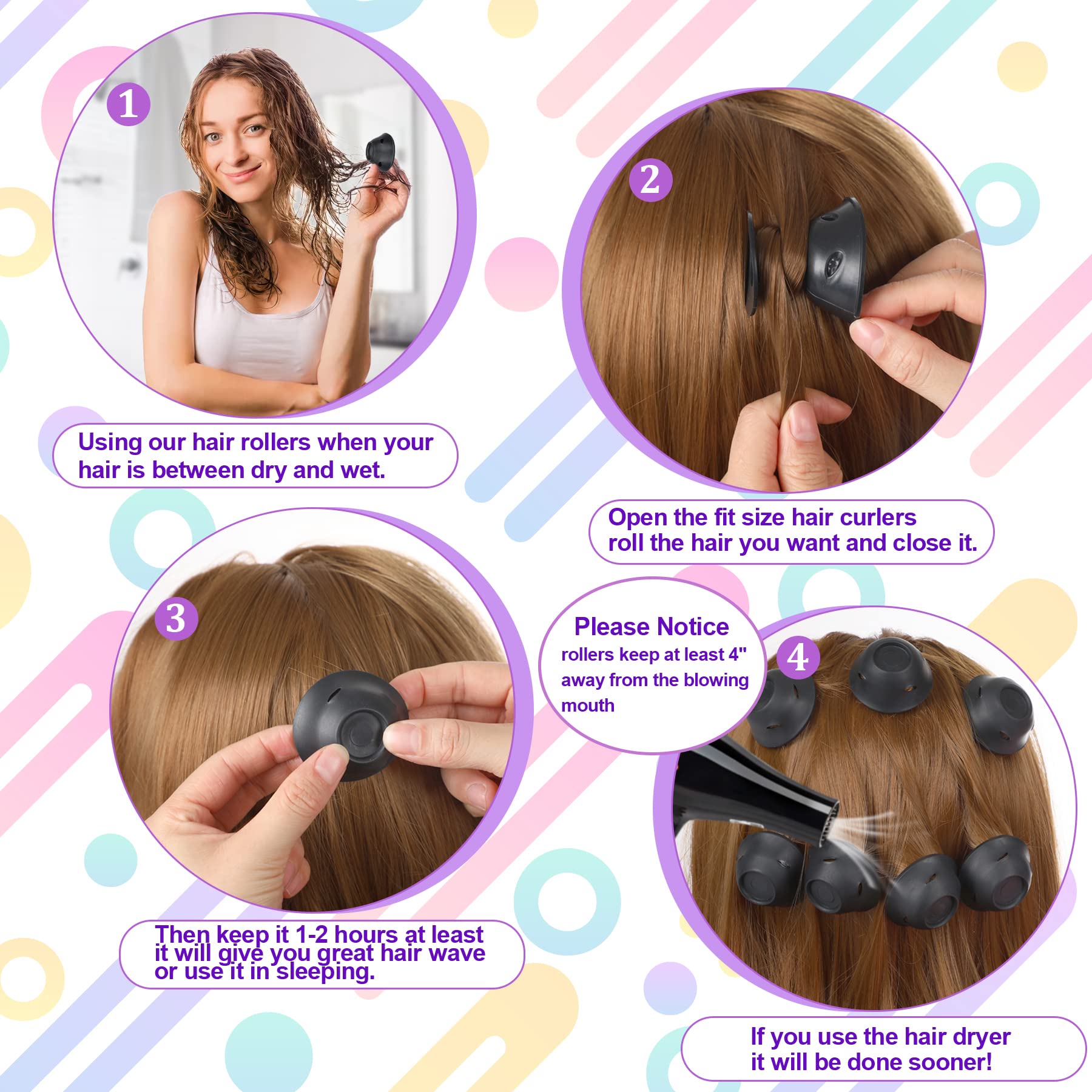 JANYUN rollers set in zipper bag for easy storage.