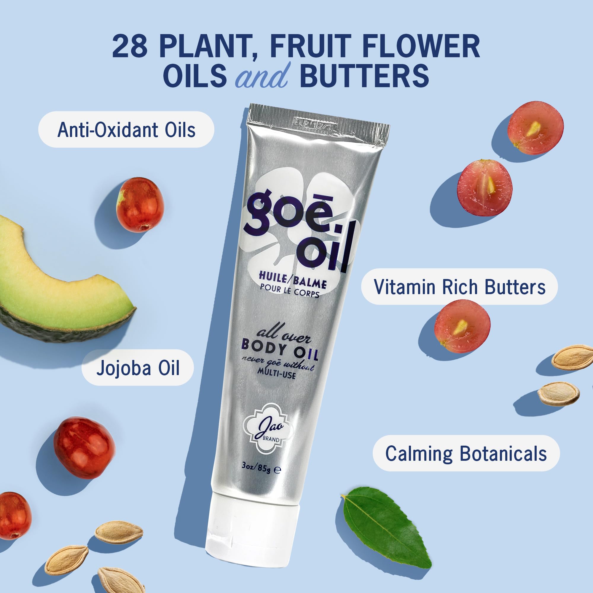 Jao Goē Oil body application for smooth, hydrated skin.