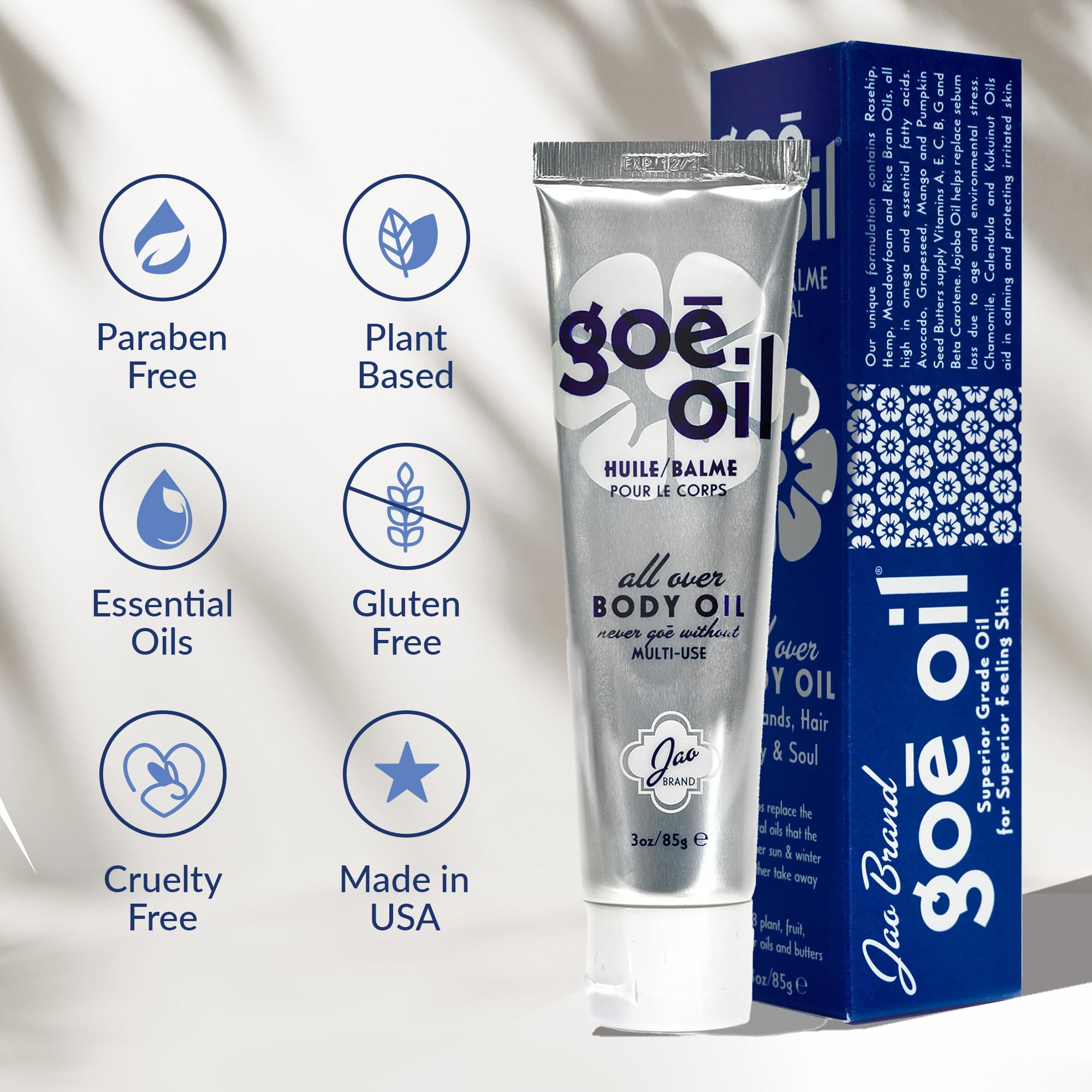 Jao Goē Oil hair care to tame frizz and shine.
