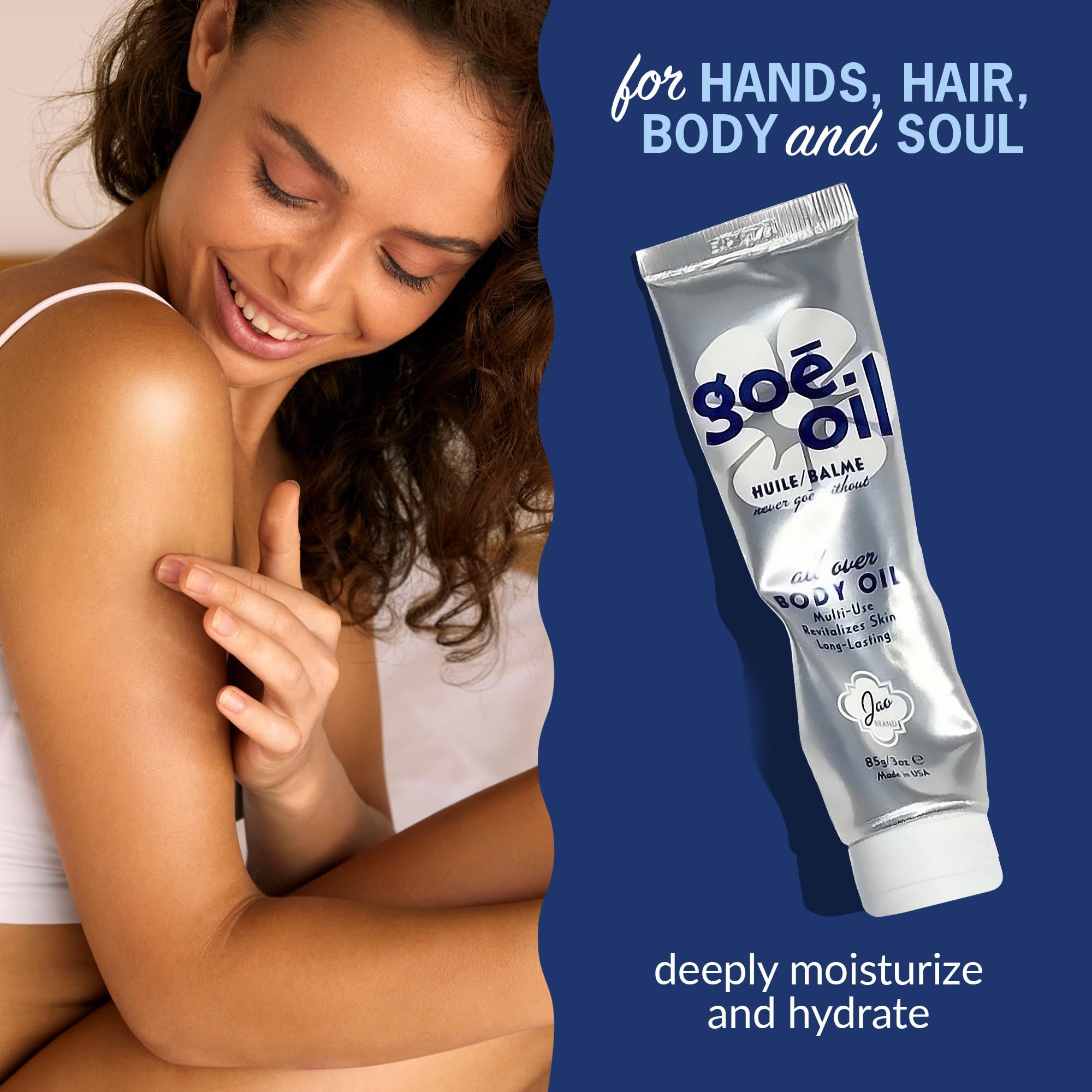 Jao Goē Oil hands application shows quick absorption and nourishment.