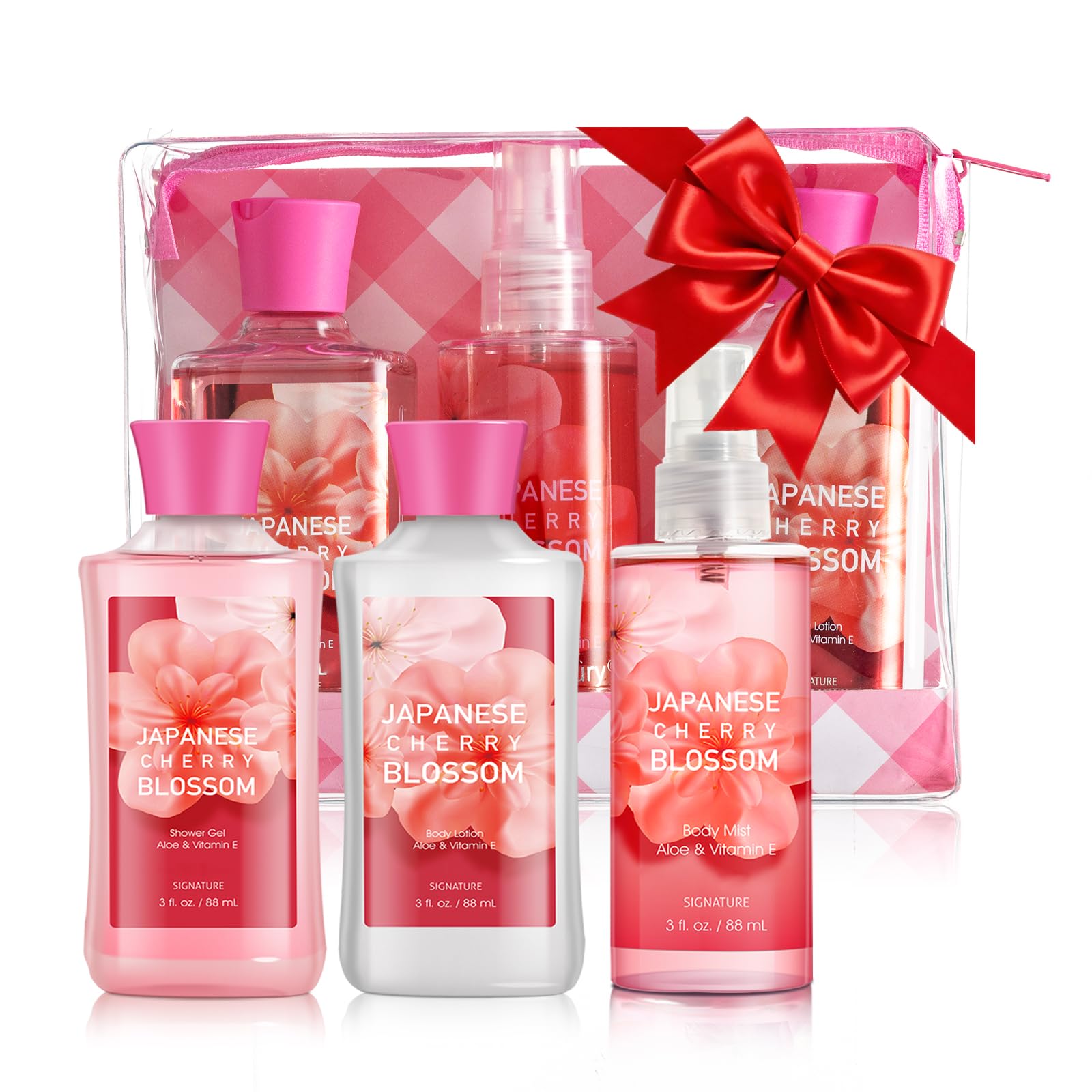 Conjunto spa japonesa flor de cerezo: gel de ducha, aroma fresco para empezar el día