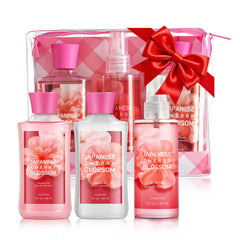Conjunto spa japonesa flor de cerezo: gel de ducha, aroma fresco para empezar el día