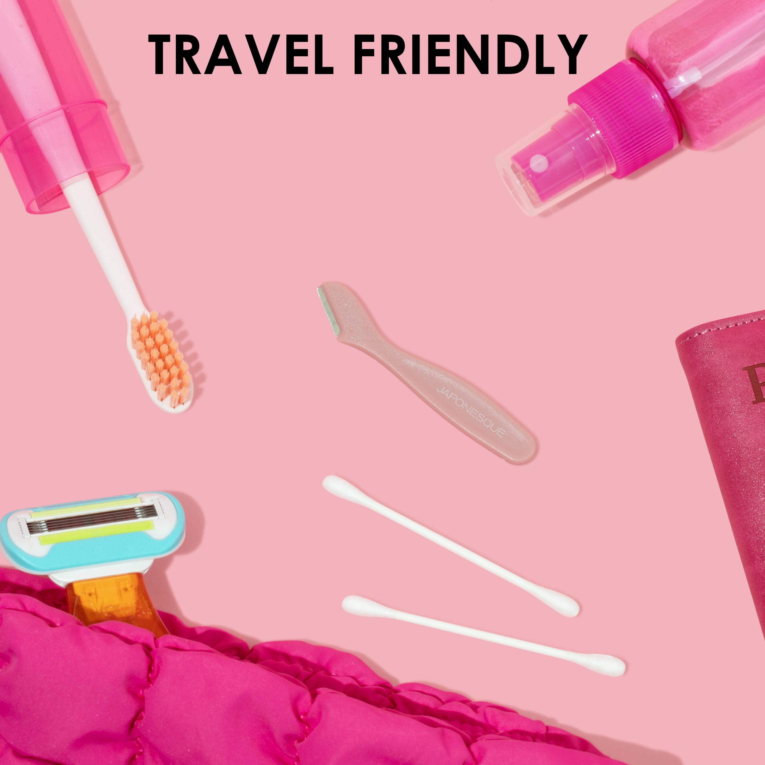 Dermaplaning tool in compact form for quick touch-ups.