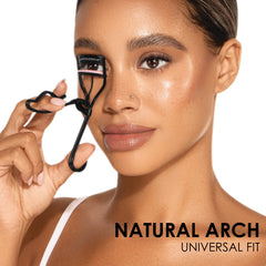JAPONESQUE lash curler soft pad close-up for gentle contact with natural or false lashes.