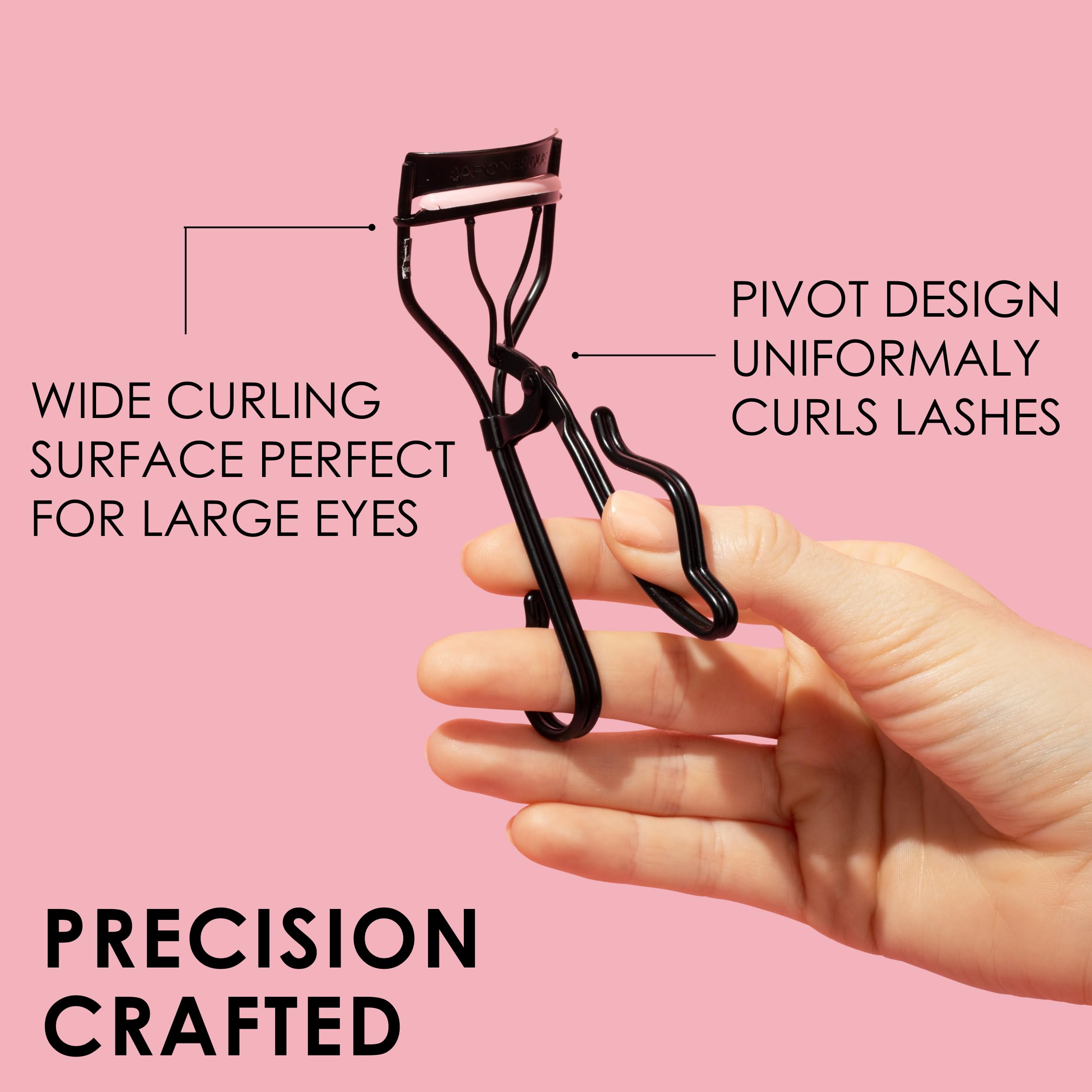 JAPONESQUE packaging showcases professional lash curler and refill pad.