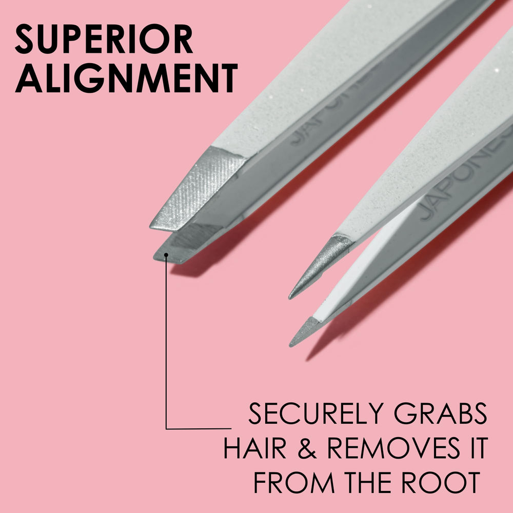 JAPONESQUE Precision Alignment ensures secure hair capture during plucking.